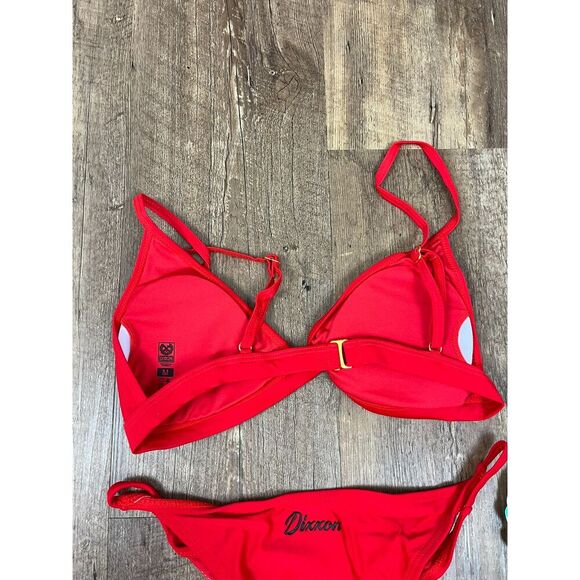 Dixxon Flannel Co Red Tanning Bikini Two Piece Women's M NWT Swimsuit - Picture 6 of 9